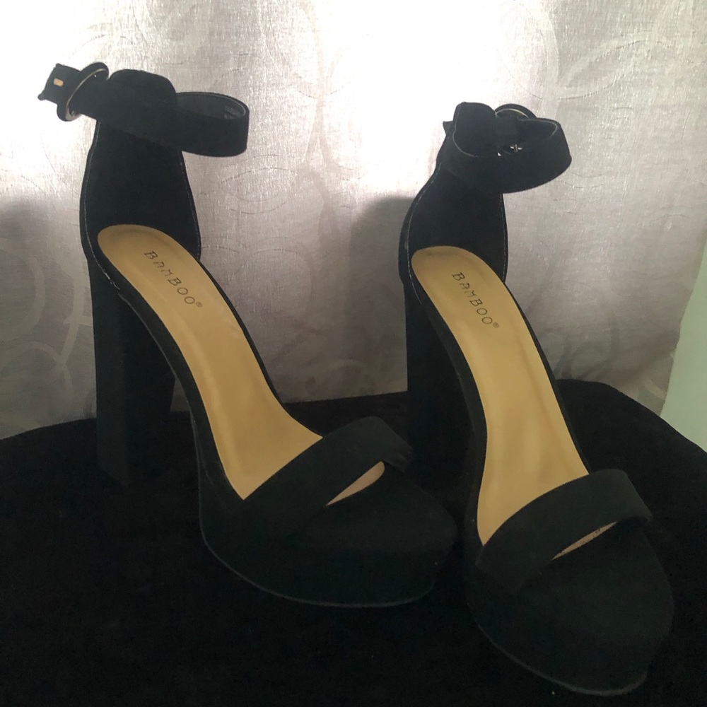 Black platform heels